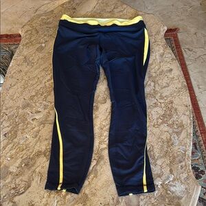 Lululemon Navy and Yellow Leggings size 8